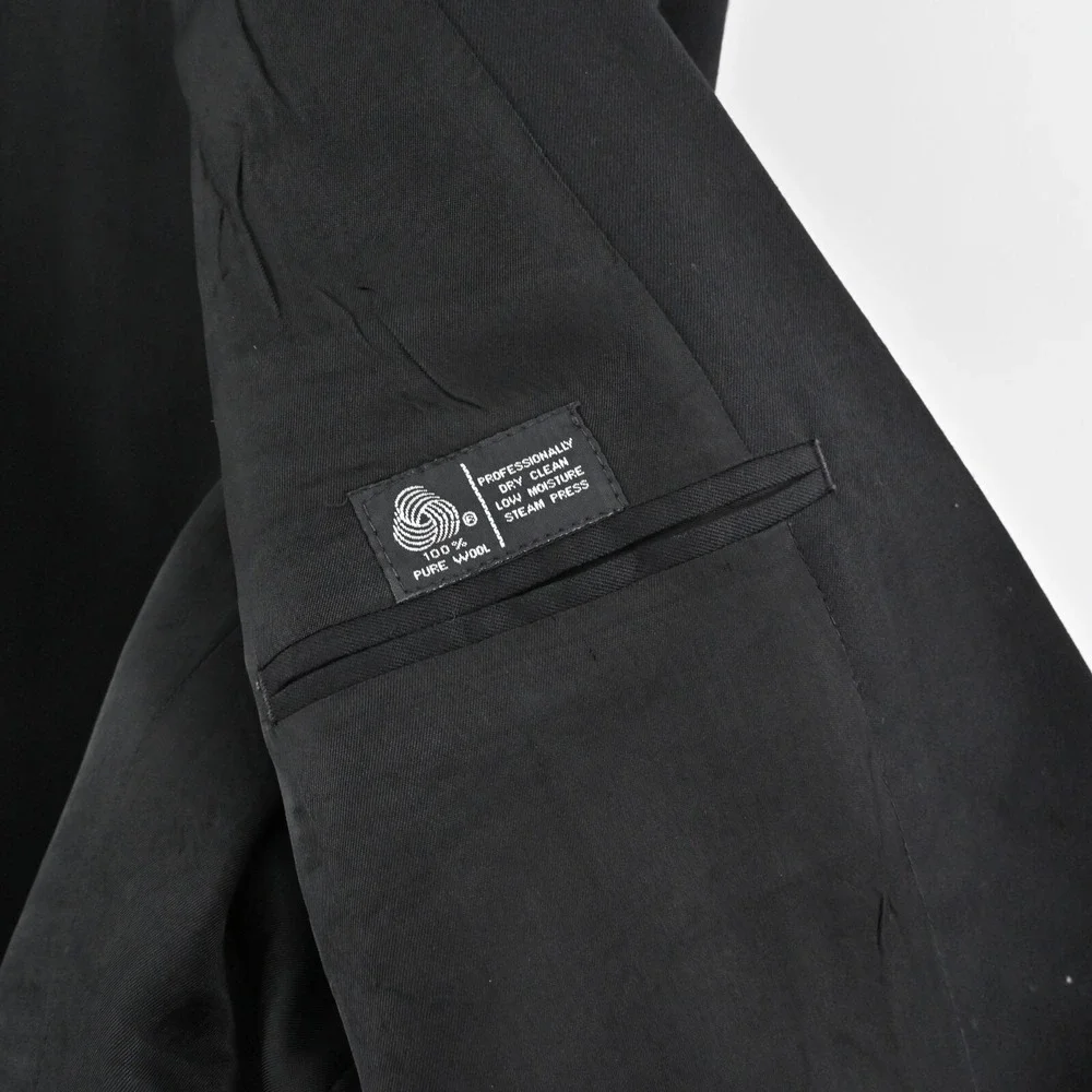 JEAN PAUL GERMAIN Mens Wool Blazer Size 42R Black Classic Single Breasted Jacket